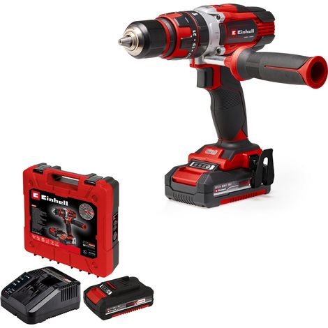 Einhell Perceuse Visseuse à percussion sans fil TE-CD 18/48 Li-i (2 x 2,0 Ah) PXC (Li-ion, 18V, Couple 48 Nm) Livré avec 2 Batteries 2,0Ah et Chargeur (1/5)