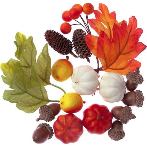 Elementi decorativi autunnali, 19 pezzi