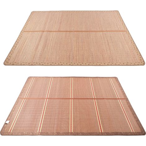 Doppelseitige, faltbare Bambusmatte, kühlende Sommer-Schlafmatte/Matratze für Kinder und Senioren, 180 x 195 cm (1/5)