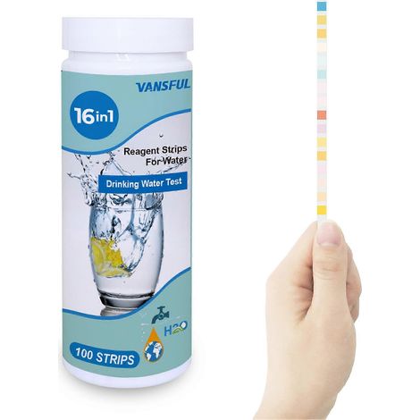 Bandelettes de test d'eau 16 en 1 : des bandelettes faciles et précises pour tester la qualité de l'eau rapidement, facilement et avec précision. (1/5)