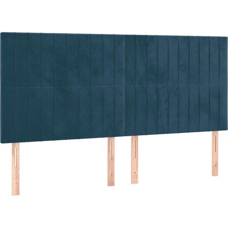 Maison Exclusive - Cabecero Terciopelo Azul Oscuro 180x5x118/128 (1/5)