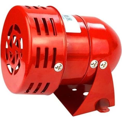 Alarme extérieure puissante 220 V, son de 120 dB, alarme métallique à moteur rouge, alarme industrielle et marine, 25 W 50 mA (1/4)