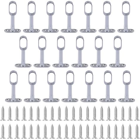 Lot de 20 Supports de tringle, réglables en alliage de zinc, pour armoire, salle de bain (1/5)