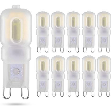 G9 ampoule LED 3W équivalent à 20、25W lampe halogène 10-Pack T4 G9 220V G9 Base, Lumière blanche 6000K (1/5)