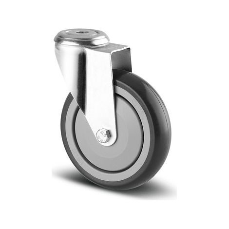 Roulette de manutention 1670 PJP - pivotante - 80 kg - 125 x 32 mm - TENTE