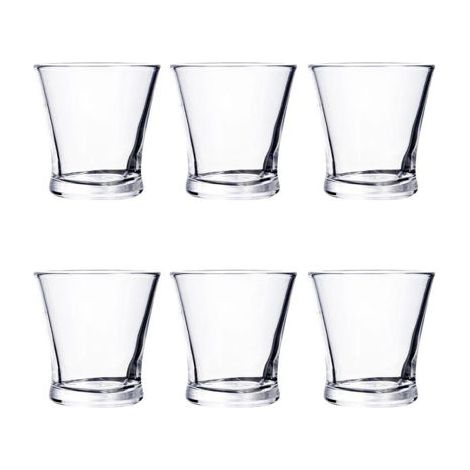 Set de Vasos Quid Lucia Transparente Vidrio 100 ml Café (6 Unidades)