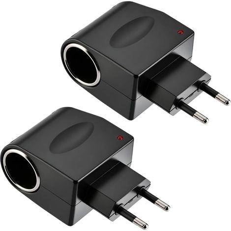 Adaptateur Allume Cigare 220V vers 12V 1A 12W Convertisseur CA/CC 2PCS (1/5)