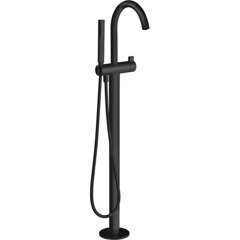Sapho - Grifo de suelo para bañera, negro mate R5018B (1/4)