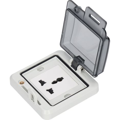 3-Loch-Steckdose, multifunktional, wasserdicht, flammhemmend (IP66), mit PC-Gehäuse, 250 V, 13 A (1/5)