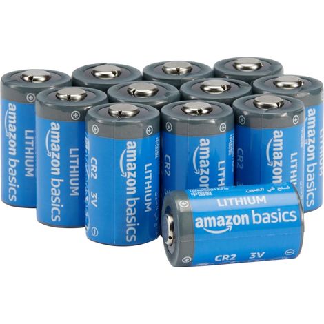 Lot de 12 piles au lithium CR2, 800 mAh, 3 V, puissance longue durée (1/5)