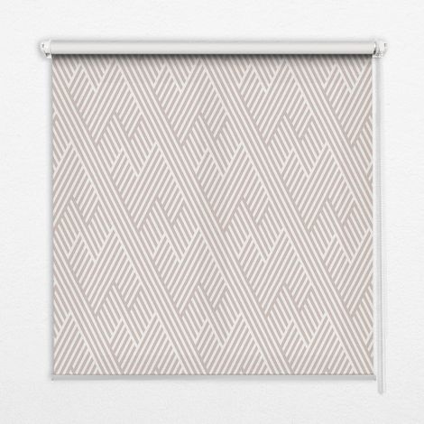 Innenrollo Fensterrollo - Rollo ohne Bohren - Sichtschutzrollo - Lichtdurchlässiges Rollo - Rechteckiges - Rollo - (120 cm x 140 cm) - Beige Streifen