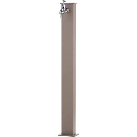 Fontana rettangolare completa di impianto e rubinetto H82 Cm colore Tortora Made in Italy (1/10)