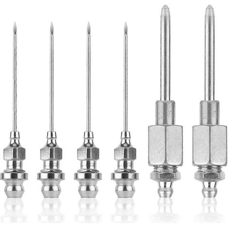 Kit de 6 embouts à graissage, distributeur d'aiguilles à graissage en acier -- (1/5)