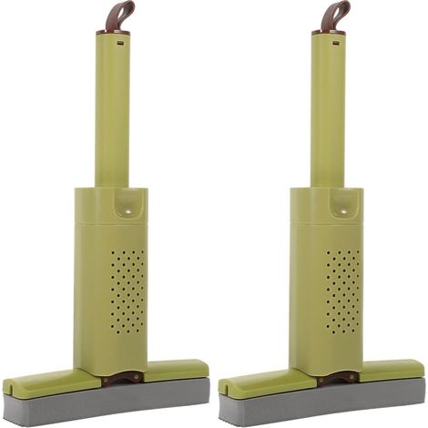 Lot 2 mini balais-éponges, pliables et absorbants, pour le nettoyage des sols de la cuisine, de la salle de bain et du bureau (1/5)