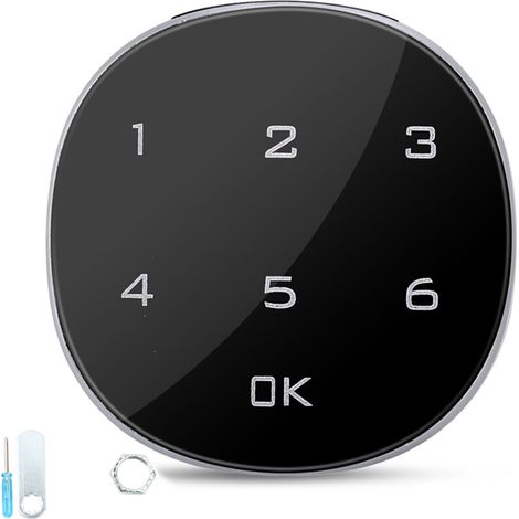Serrure électronique à code pour meuble Sans marque Modèle universel En alliage de zinc Clavier tactile Installation sans vis (1/5)