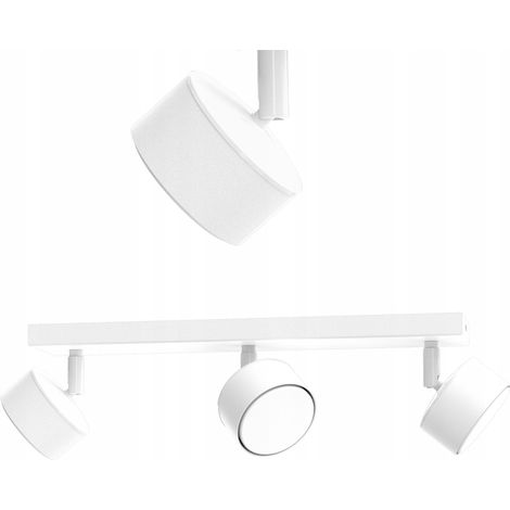 LÁMPARA DE TECHO LED BLANCO FOCO GX53 LÁMPARA MODERNA PULIDA 3 PUNTOS (1/5)