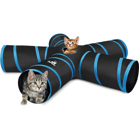 Tunnel pour chat noir en forme de S Jouet pour chat Zihai Tunnel pliable pour chat (1/3)