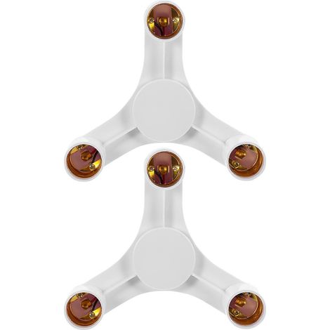 Lot de 2 douilles E27 à triple ampoule pour lampe domestique (1/5)