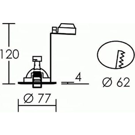 Spot Encastré - Rond - Acier Allié - Blanc - GU5.3 - Intérieur - 1 Unité (1/2)
