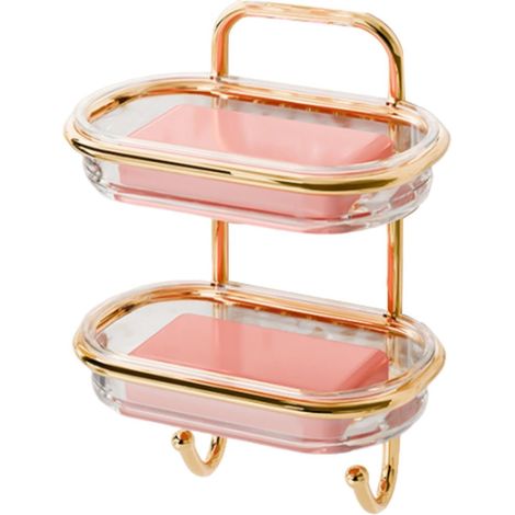 Porte-Savon pour Mur de Douche, Porte-Savon Mural Récipient à Savon adhésif Accessoires de Salle de Bain, Support d'éponge à Drainage Facile pour Douche, et Cuisine (1/5)