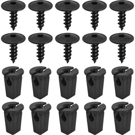 CCYKXA Car Fastening Clip Set, 20 Pieces Sheet Metal Guard Screws, Under Hood Fender Screws, Body Clips for Car Bumper Door Fender Push Replacement Kit (1/5)