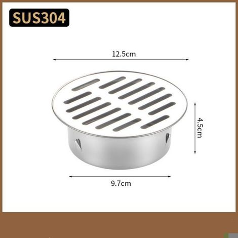 Siphon De Sol - Acier Inoxydable - 110 mm - Pour Balcons Et Toits - Rond (1/5)