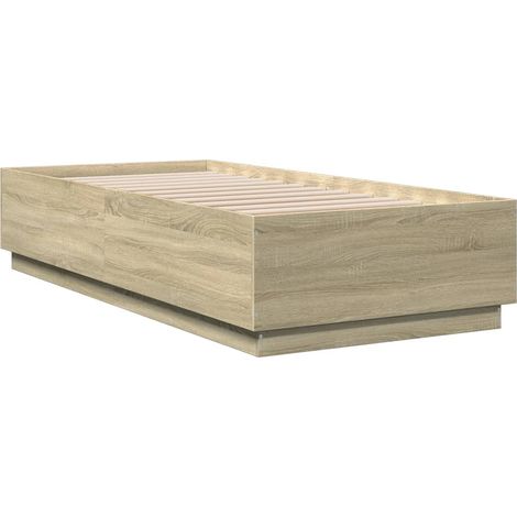 Bed Frame without Mattress Sonoma Oak 90x200 cm vidaXL (1/4)