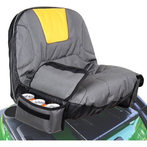 Lawnmower Seat Cover, Tractor Seat Cover with Beverage Bag Lawnmower Seat Protector Cover 600D Oxford Fabric Non-Slip Waterproof (1/5)
