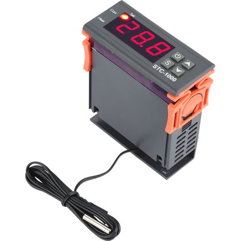Digitaler Temperaturregler mit Temperatursensor und elektrischem Thermostat, 110–220 V (1/5)