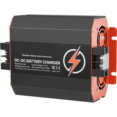 Chargeur de batterie 12V 40A intelligent pour camping-cars et bateaux, compatible plomb-acide et lithium, 500W multi-étapes. (1/5)