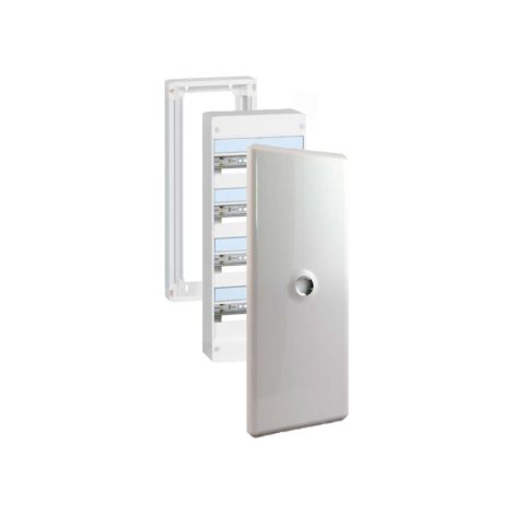 Legrand - Drivia - Coffret 4 rangu00e9es - 13 modules + Porte + Rehausse - Ref. : 401214+401374+401334 (1/4)