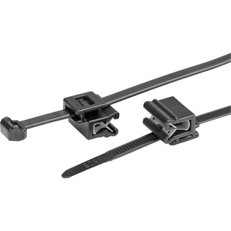 HellermannTyton 156-03219 T50ROSEC5A-PA66W-BK (100) Serre-câble avec clip 200 mm 4.6 mm noir 100 pc(s)