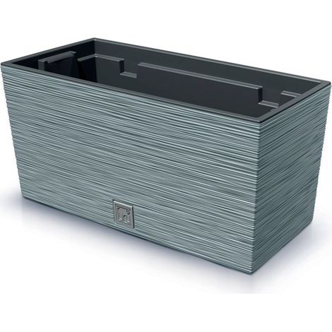Jardinière allongée 39,5x18,5x19,5 cm – Insert intérieur – Béton – Capacité 14,2 l – Pour intérieur et extérieur – Prosperplast