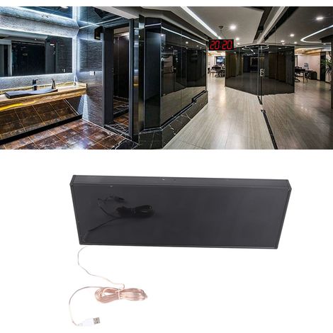 Reloj de pared digital LED de doble cara con indicador de temperatura para estaciones de tren, metro y trenes. (1/5)