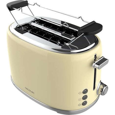Grille-pain Beige Rétro 2 Fentes 980W (1/2)