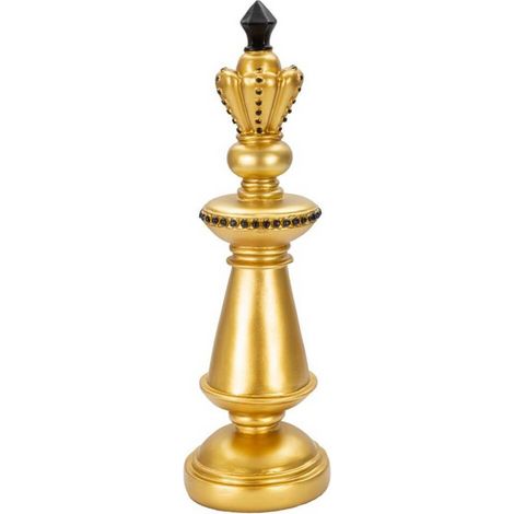 Soprammobile re scacchi cm diam. 11X32,5 - CHESS - Colore: Oro