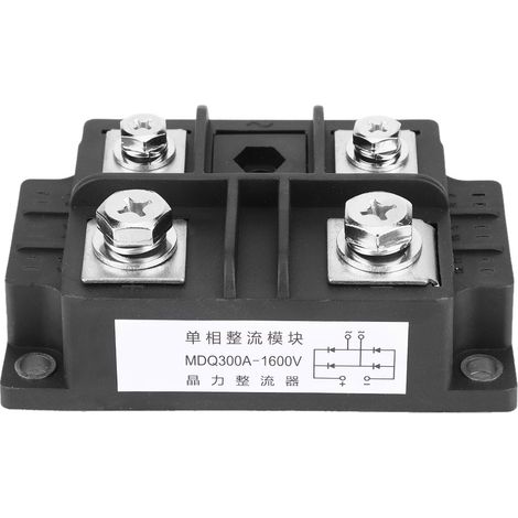 pont redresseur monophasé à diodes, 300 A, 1600 V, 110 x 67 x 40 mm (1/5)