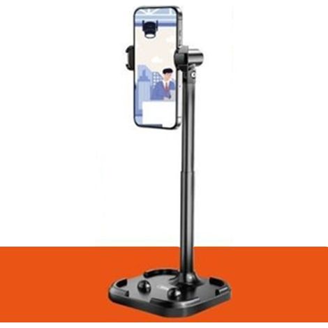 TRADE SHOP - Supporto Da Tavolo Per Telefoni Cellulari Tablet Con Clip Rotazione Regolabile Q-zj020 - (1/5)