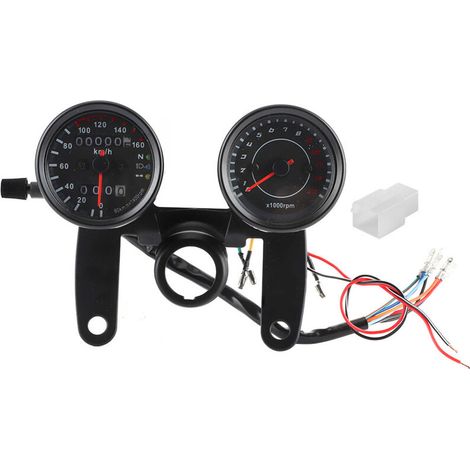 Motorradinstrument, Universal-LED-Motorrad-Kilometerzähler, Drehzahlmesser, Geschwindigkeitsmesser 12V (1/5)