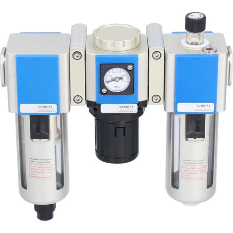 Régulateur de filtre à air triple FRL pneumatique, lubrificateur à brouillard d'huile pour compresseur PT 1/2 GC300-15 (1/5)
