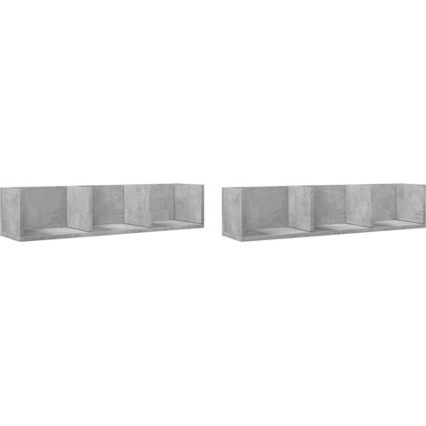Maison Exclusive - Mobili Parete 2 pz Grigio Cemento 75x18x16,5 cm in Multistrato