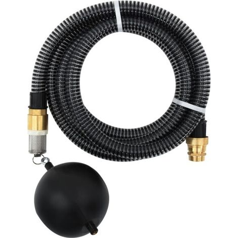 Tubo di aspirazione con raccordi in ottone nero, 1,1" x 5 m, in PVC (1/5)