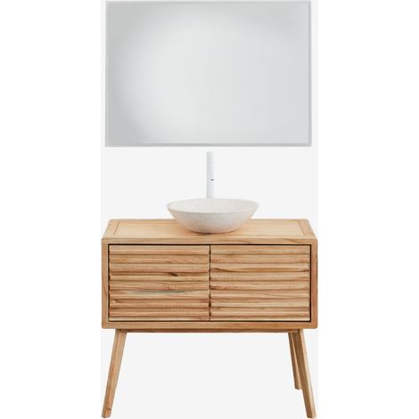 Set di mobili da bagno 90x45 cm in legno Deleyna SKLUM             (1/5)