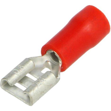 Connecteur plat 5.2mm 0.8mm femelle 0.25-1.5mm2 serrage rouge x10