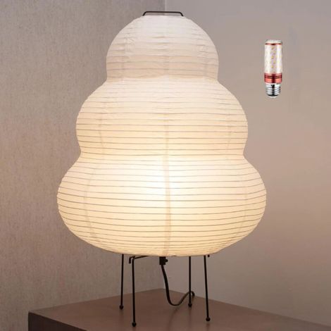 Dimmbare japanische Reispapierlaterne, Stehlampe, Tischlampe 3000-6000K, stufenlose Helligkeitsregelung, EU-Stecker