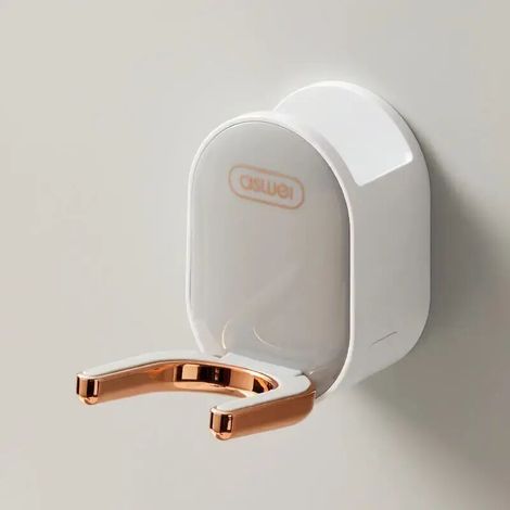 Wandmontierter Haartrocknerhalter ohne Bohren Aufbewahrung für Elektrogeräte Haartrocknerhalter fürs Badezimmer - Crezuo (1/4)