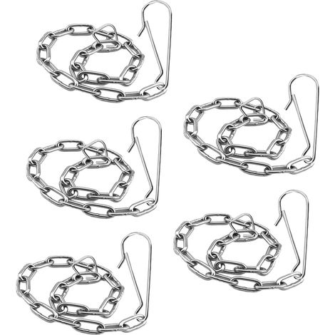 Chaîne de Clapet de Toilette Résistante, Acier Inoxydable, 5pcs (1/5)