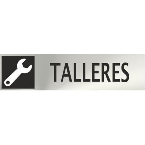 Señal informativa Talleres, de acero inoxidable 0'8mm 50 x 200 mm SEKURECO (1/2)