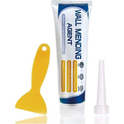 Enduit mural 100g – Pâte blanche, anti-moisissure et étanche – Kit pratique pour trous, fissures et petites réparations (1/5)