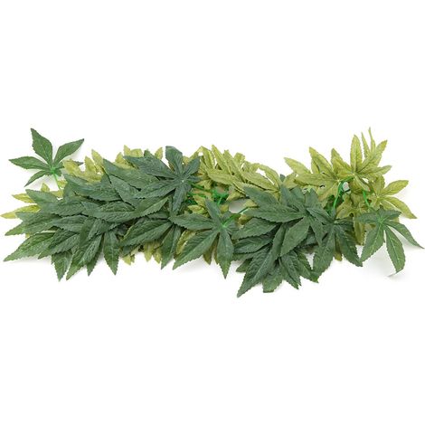 Plante artificielle verte, fausses feuilles, décoration pour aquarium, terrarium, reptiles, 50 cm (1/5)